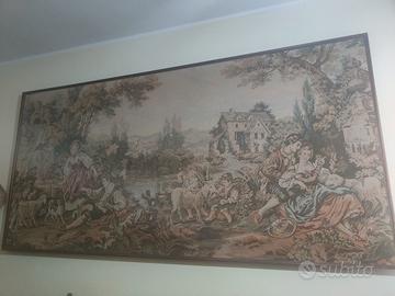 Quadro antico  in tela d'arazzo 