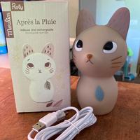 Luce Moulin Roty a forma di gatto ricaricabile