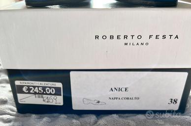 Mocassino nappa cobalto Roberto Festa