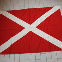 Vintage bandiera nautica in stoffa, cucita