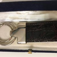Portachiavi nuovo in Argento e Pelle