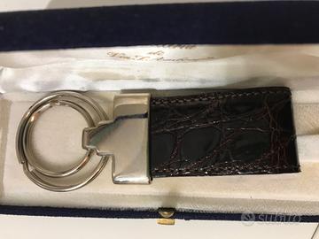 Portachiavi nuovo in Argento e Pelle