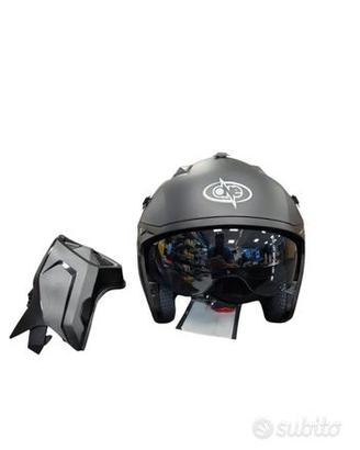 CASCO MOTO SCOOTER CON MENTONIERA STACCABILE NERO