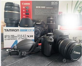 Reflex Canon EOS 500d con 2 obiettivi 