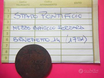 (447) - Antica Moneta Benedetto XIV