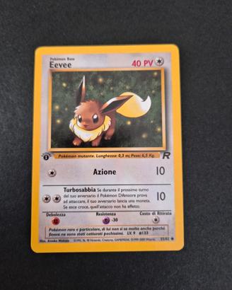 Carta Pokémon Eevee 55/82 Team Rocket 1a edizione