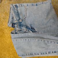 jeans xs con brillantini e gamba stretta 