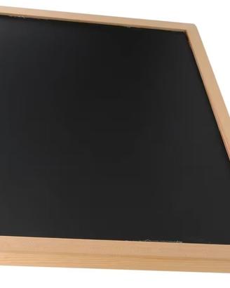 Lavagna nera in ardesia da gesso, cornice in legno