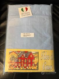 Lenzuola cotone nuove azzurre
