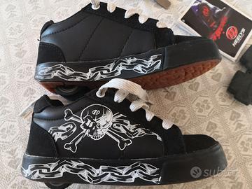 Scarpe bimbo nr.31 HEELYS pelle nero con rotelle