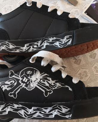 Scarpe bimbo nr.31 HEELYS pelle nero con rotelle