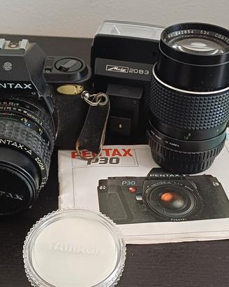 Pentax p30 con vari accessori 