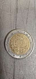 2 euro 30 anniversario della bandiera europeo 