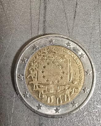 2 euro 30 anniversario della bandiera europeo 