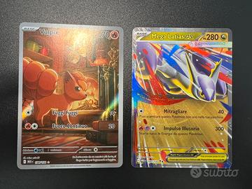 Carte pokemon vulpix e latias ex megaevoluzione
