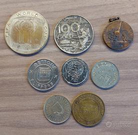 lotto 8 medaglie-gettoni commemorativi anni 70-80