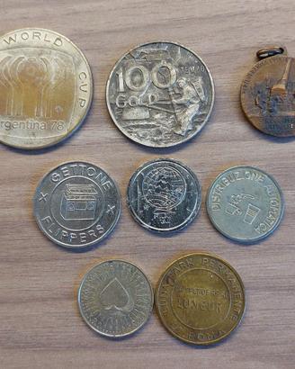lotto 8 medaglie-gettoni commemorativi anni 70-80