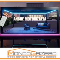 Gazebo bioclimatica Pergola 7misure 4-5-6-7mt bian