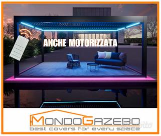 Gazebo bioclimatica Pergola 7misure 4-5-6-7mt bian