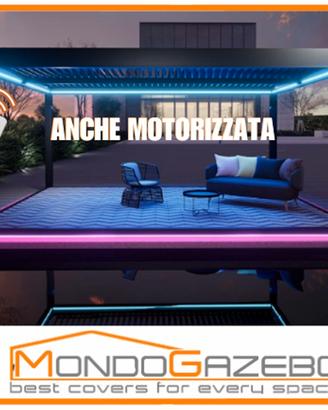 Gazebo bioclimatica Pergola 7misure 4-5-6-7mt bian