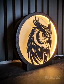 Lampada led luce Gufo lights 3D