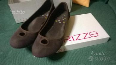 Ballerine in tela e camoscio marroni num.40