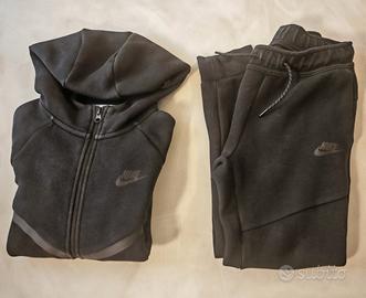 tuta Nike tech fleece ragazzo nera originale