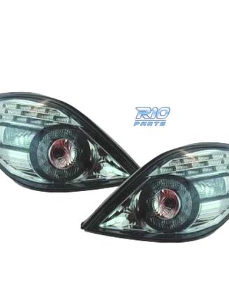 FANALI PEUGEOT 207 CC 06-12 LED FONDO CROMATO