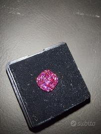Moissanite rosa 2 carati