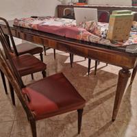 Modernariato anni 50 tavolo e buffet chippendale