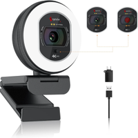 Angetube Webcam 4K con luce per PC: UHD 4K