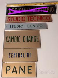 targhe da ufficio 
