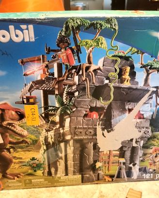 lego Playmobil 9429 campo base Trex