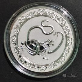 Moneta argento Niue 2021 black turtle 1 oz