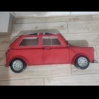 Quadro in acciaio stile London mini Cooper vintage