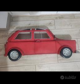 Quadro in acciaio stile London mini Cooper vintage