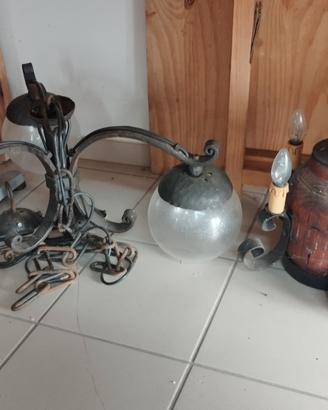 lampadari in ferro battuto 
