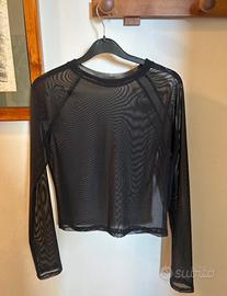 Top trasparente nero