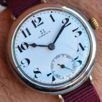 orologio Omega RARO Antico WW1 Argento Trincea