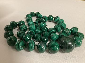 Collana in malachite