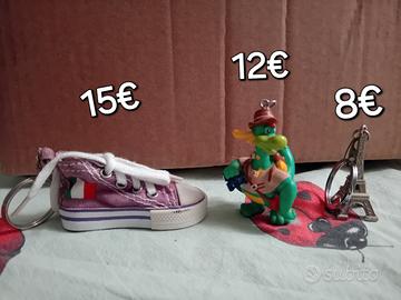 7 pezzi portachiavi vintage anni 90