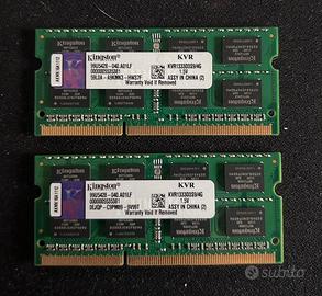 Kingston 8GB (4Gx2) 4Gb 1333Mhz Ddr3  SODIMM