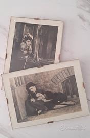 Set due cartoline di Charlie Chaplin