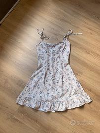 vestito floreale beige estivo