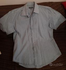 Camicia PROJECT CLASSICO righe bianco nero 42 m.c.