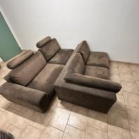 Divano angolare in tessuto 320x180x60