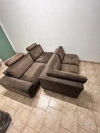 Divano angolare in tessuto 320x180x60