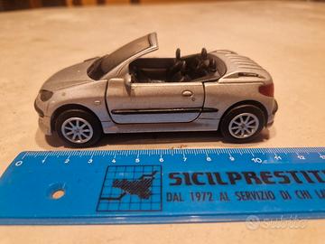 peugeot 206 cc modellino 1/32