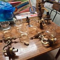 Lampadario e lampade da muro in stile vintage