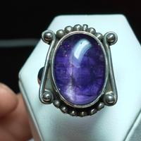 Anello argento con ametista